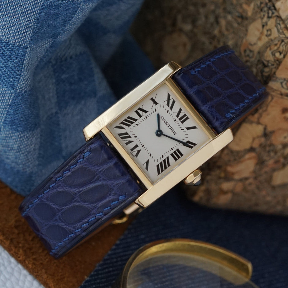 Cartier Tank Française W5000356 18K Yellow Gold Quartz 25mm