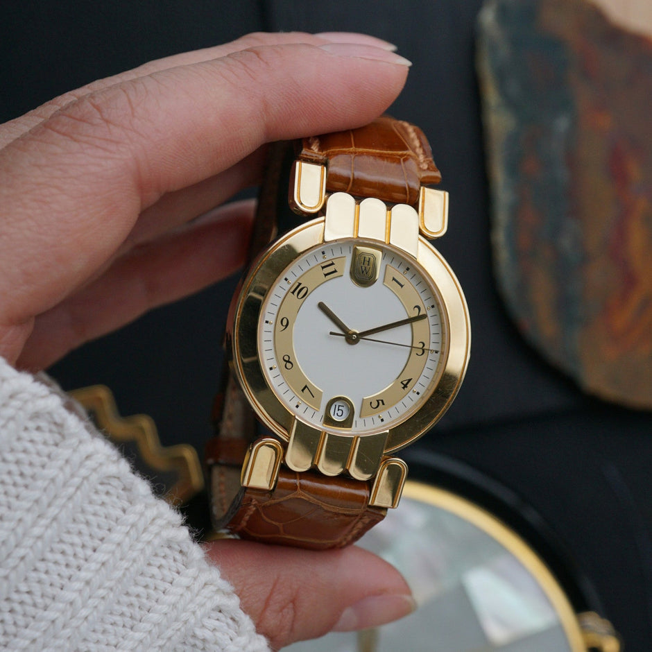 Harry Winston Premier 18K Yellow Gold Automatic Date 34mm