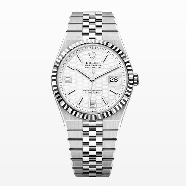 Rolex Land-Dweller 127334 40mm White Dial Steel Jubilee, Unworn