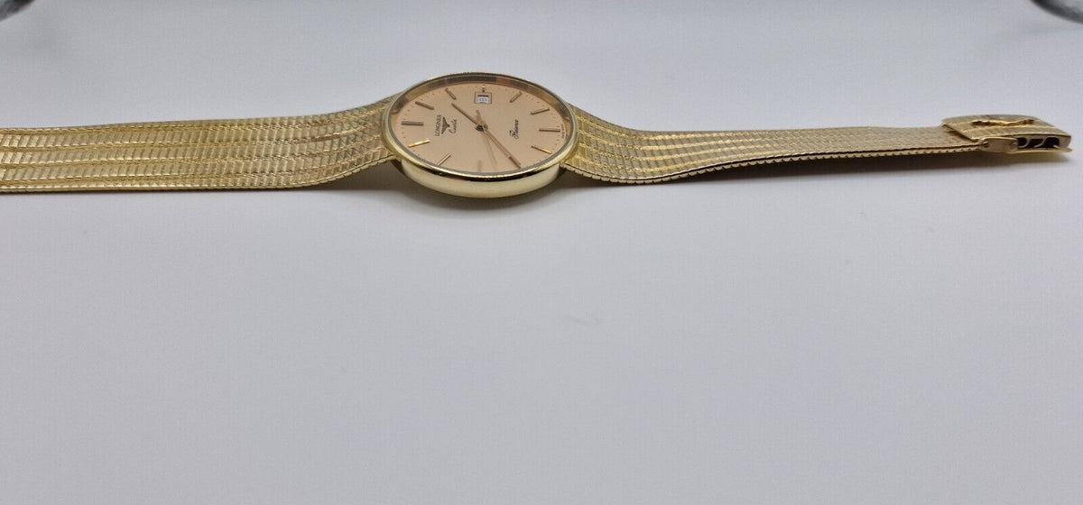 Vintage Longines Présence 9ct Gold Salmon Dial, Longines Box