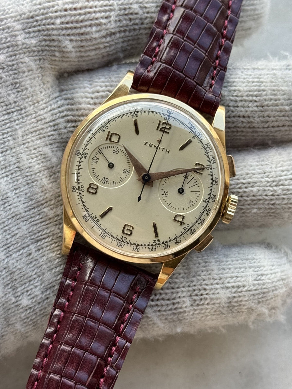 Vintage Zenith Chronograph Cal. 156 18K Gold 37.5mm