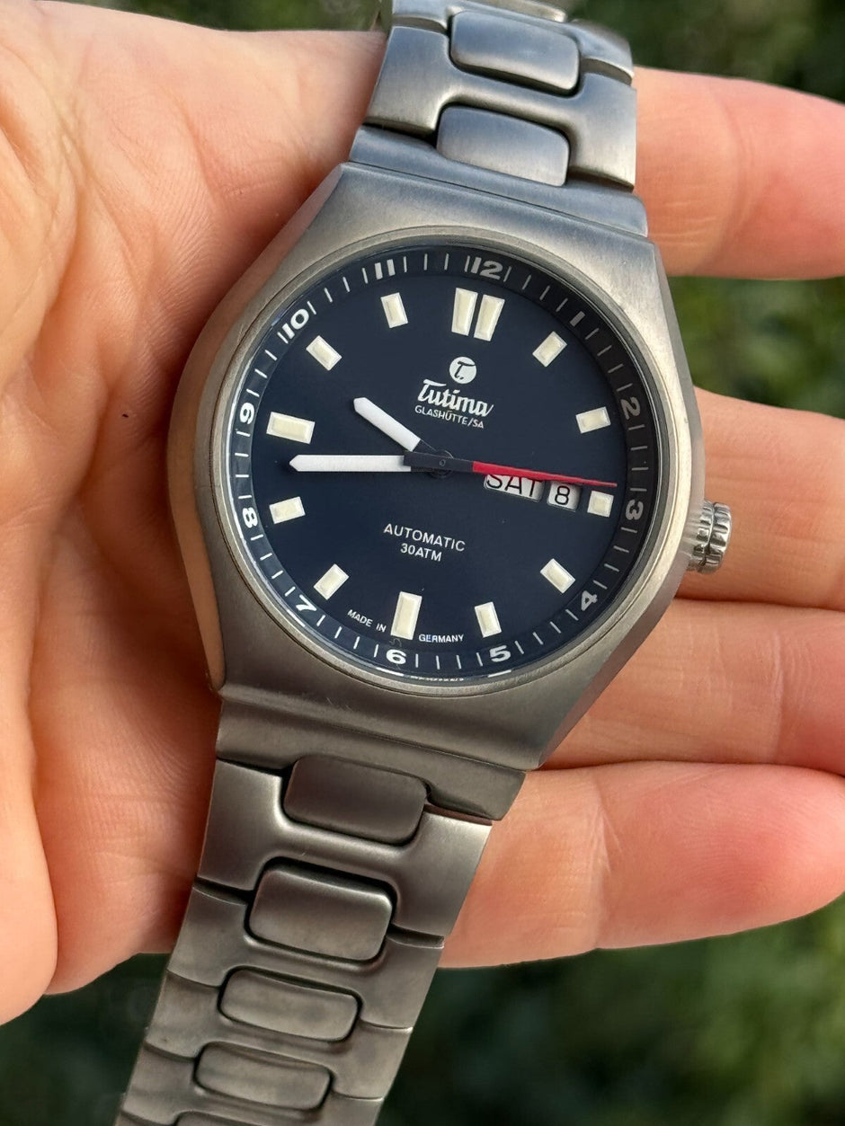 Tutima M2 Coastline 6150 Titanium Blue Dial Automatic Day-Date