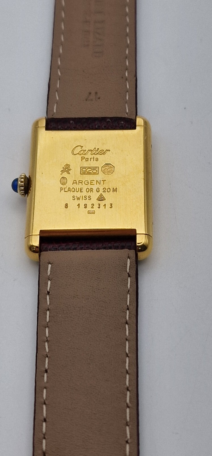 Must de Cartier Tank Mid-Size Vermeil Mechanical, Great Condition