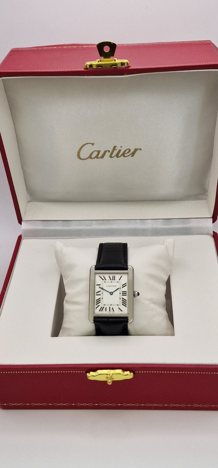 Cartier Tank Solo Stainless Steel with Deployant Clasp & Box