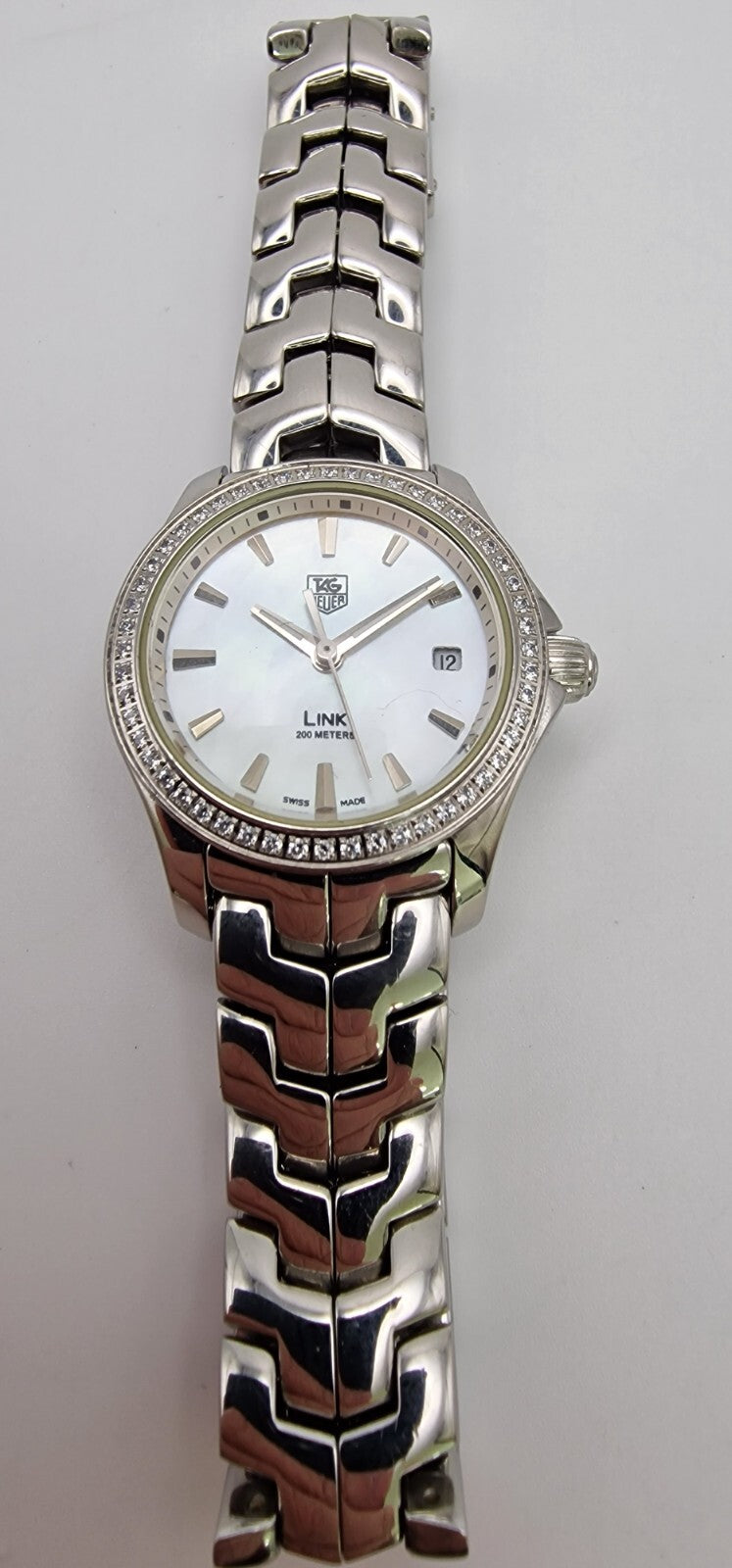 TAG Heuer Link Ladies Diamond Bezel 200m, with TAG Heuer Box