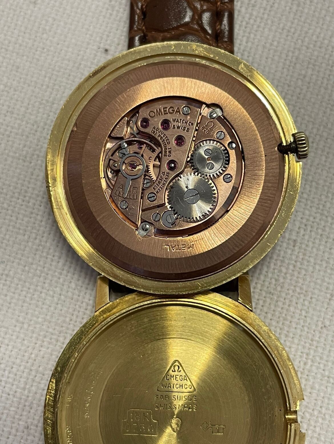 Omega 18K Gold Manual Wind Dress Watch Cal. 620, Vintage