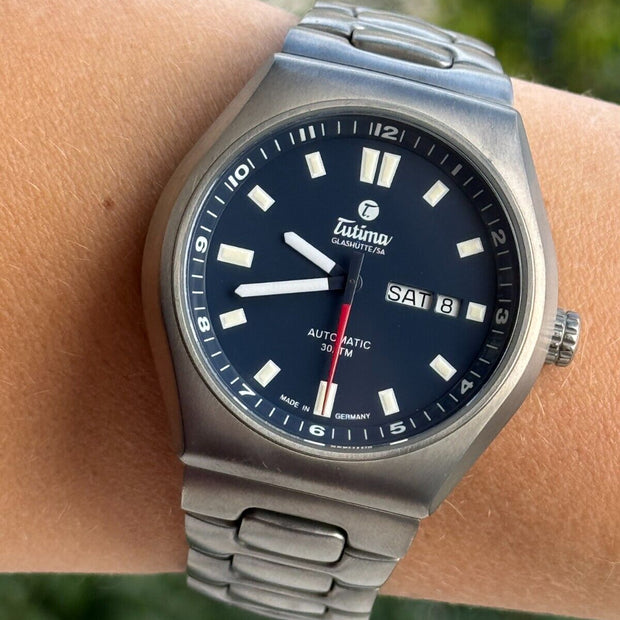 Tutima M2 Coastline 6150 Titanium Blue Dial Automatic Day-Date