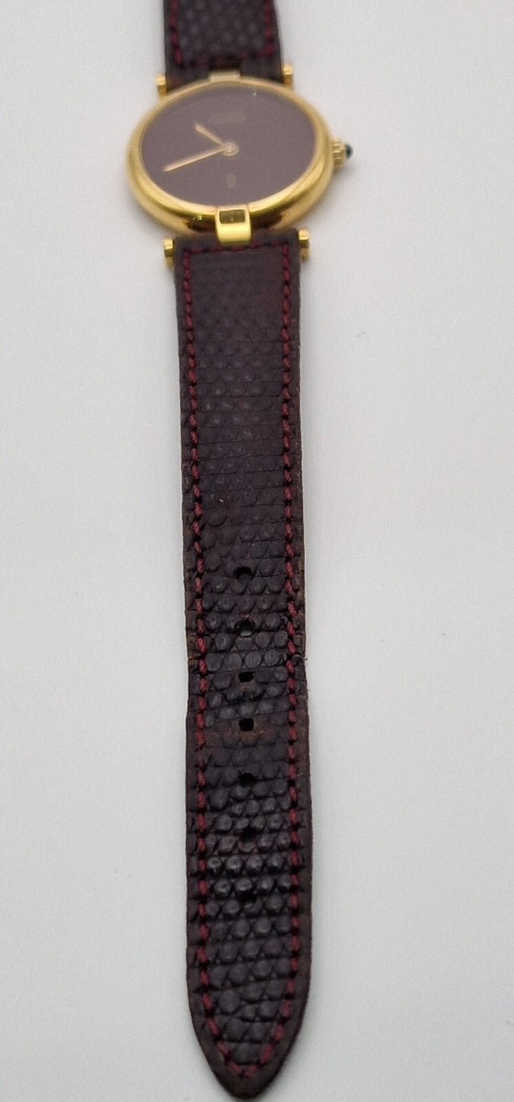Must de Cartier Vermeil Ladies Watch, Burgundy Dial