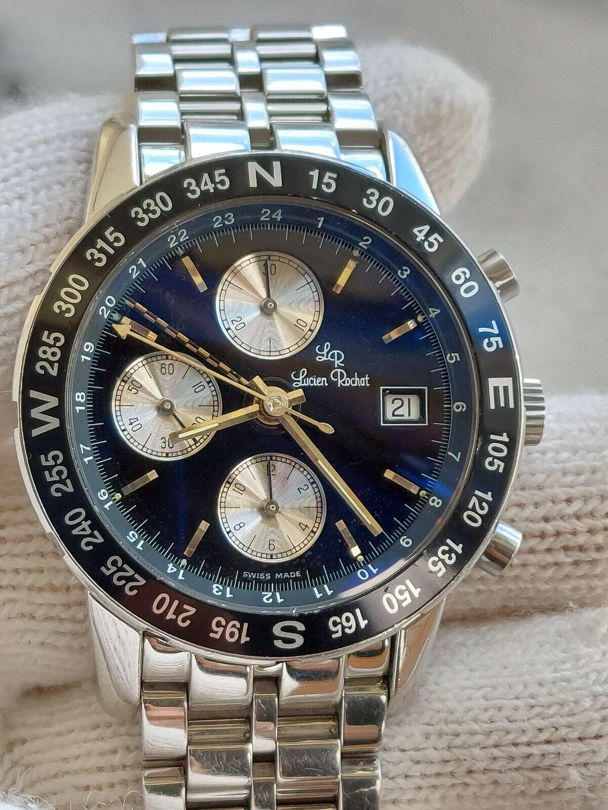 Lucien Rochat Chronograph GMT Diver ETA 7750 40.5mm