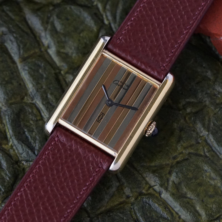 Must de Cartier Tank Tricolor Dial Vermeil Manual Wind, 1980s