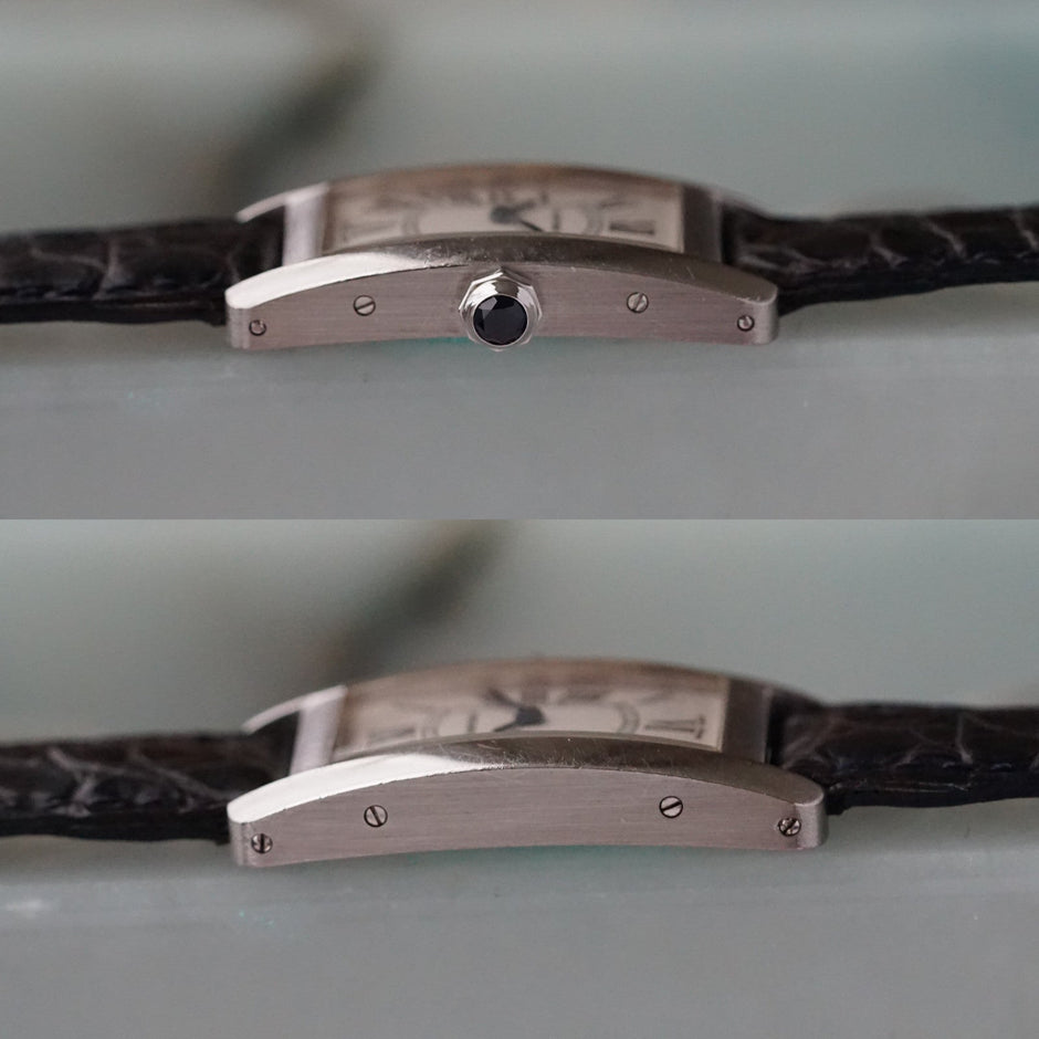Cartier Tank Américaine 1713 18K White Gold Quartz Ladies