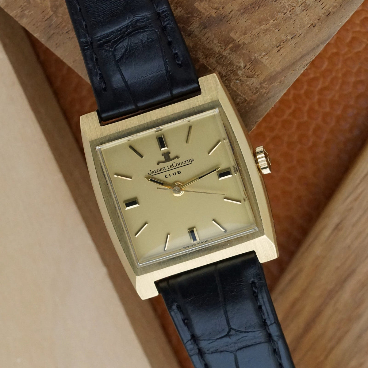 Jaeger-LeCoultre Vintage Club 18K Gold Cushion Watch