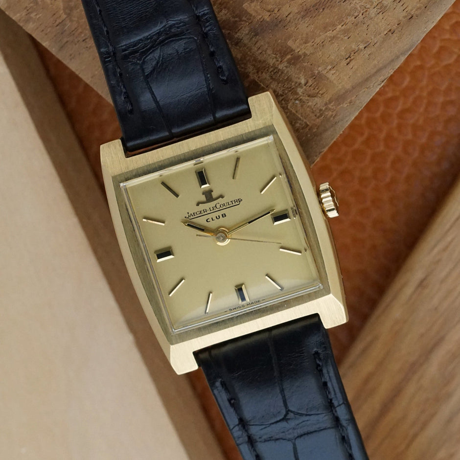 Jaeger-LeCoultre Vintage Club 18K Gold Cushion Watch