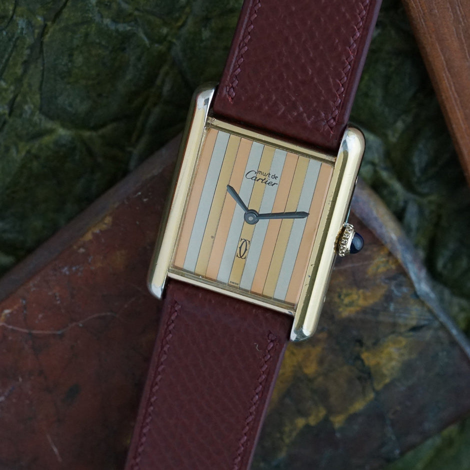 Must de Cartier Tank Tricolor Dial Vermeil Manual Wind, 1980s