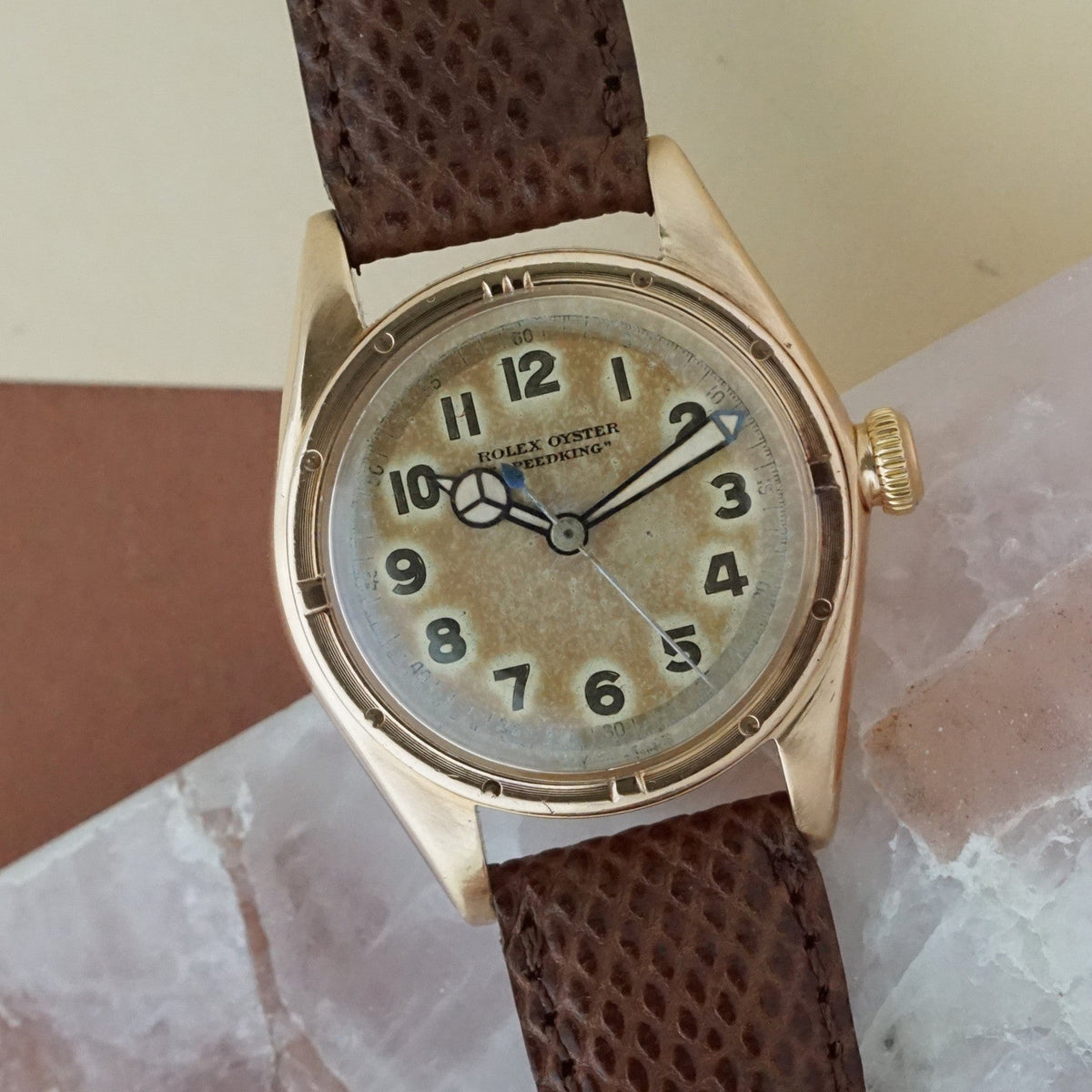 Vintage Rolex Oyster Speedking 2595 14K Rose Gold, c.1946