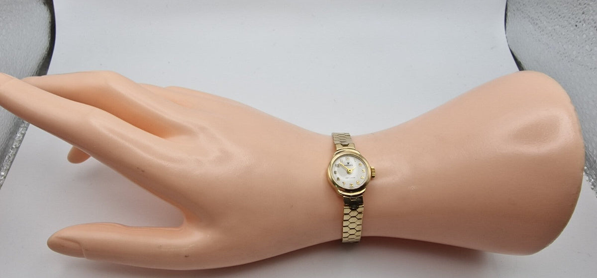 Vintage Rolex Precision 9ct Gold Ladies Watch, 1950s
