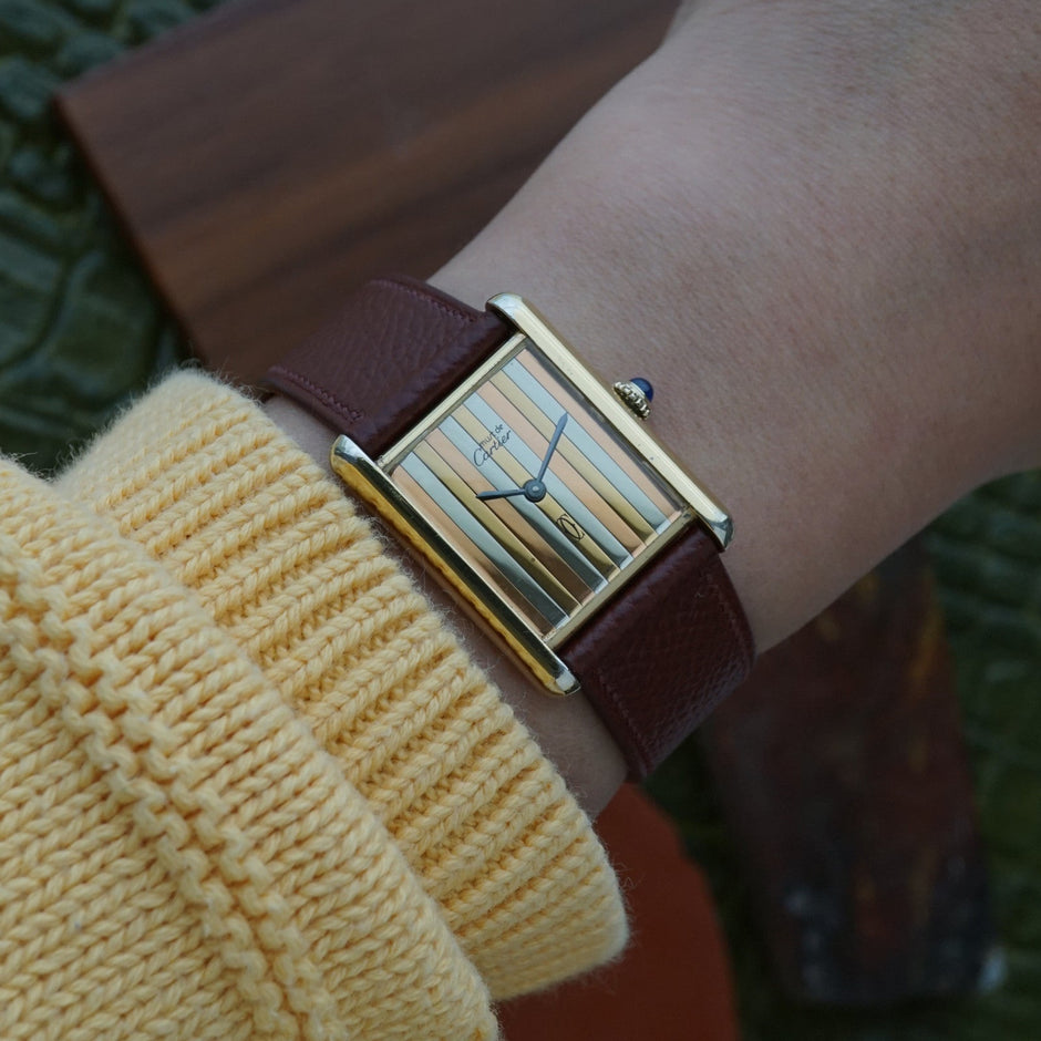 Must de Cartier Tank Tricolor Dial Vermeil Manual Wind, 1980s