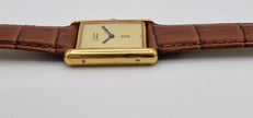 Must de Cartier Tank Mid-Size Vermeil Mechanical, No Gold Loss