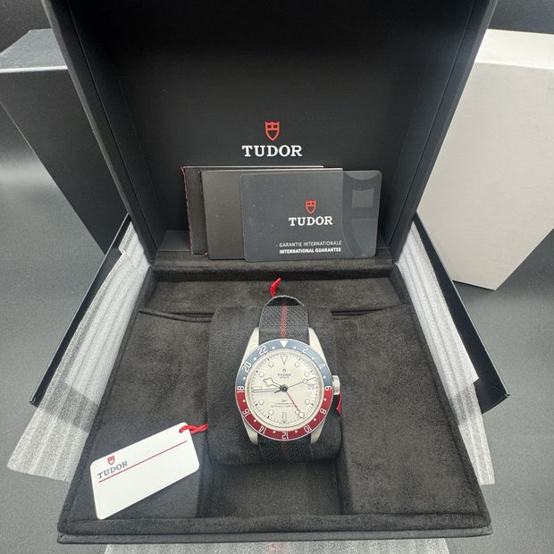 Tudor Black Bay GMT M79830RB-0012 Opaline Dial Fabric Strap, Unworn