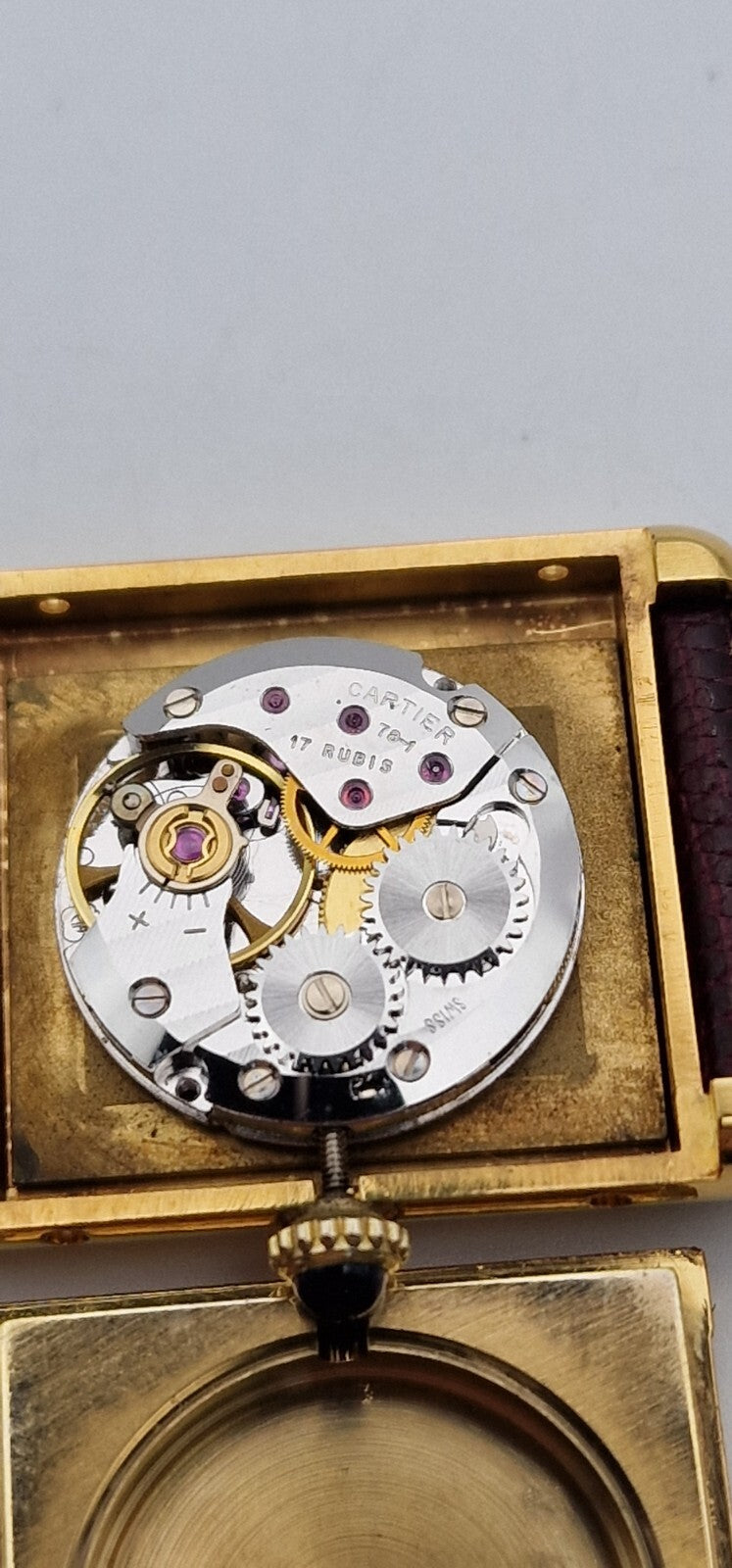 Must de Cartier Tank Mid-Size Vermeil Mechanical, Great Condition