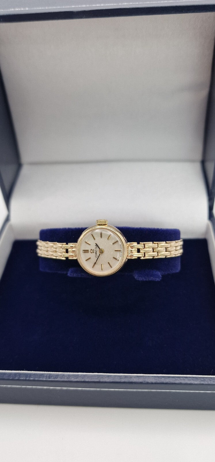 Vintage Omega 9ct Gold Ladies Watch on Gold Bracelet, 1967