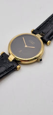 Must de Cartier Vendôme Vermeil Ladies Watch, Black Dial