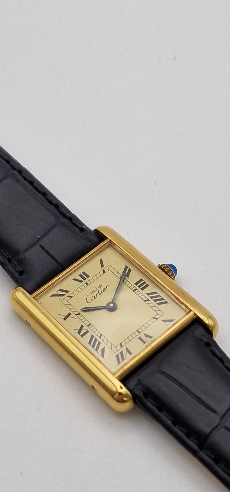 Must de Cartier Tank Mid-Size Vermeil Mechanical Watch, Vintage