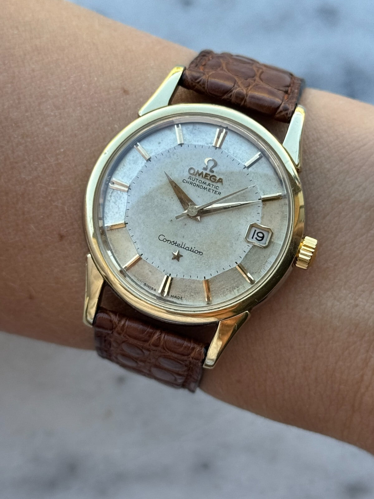 Vintage Omega Constellation 'Pie Pan' Automatic 34mm Gold & Steel