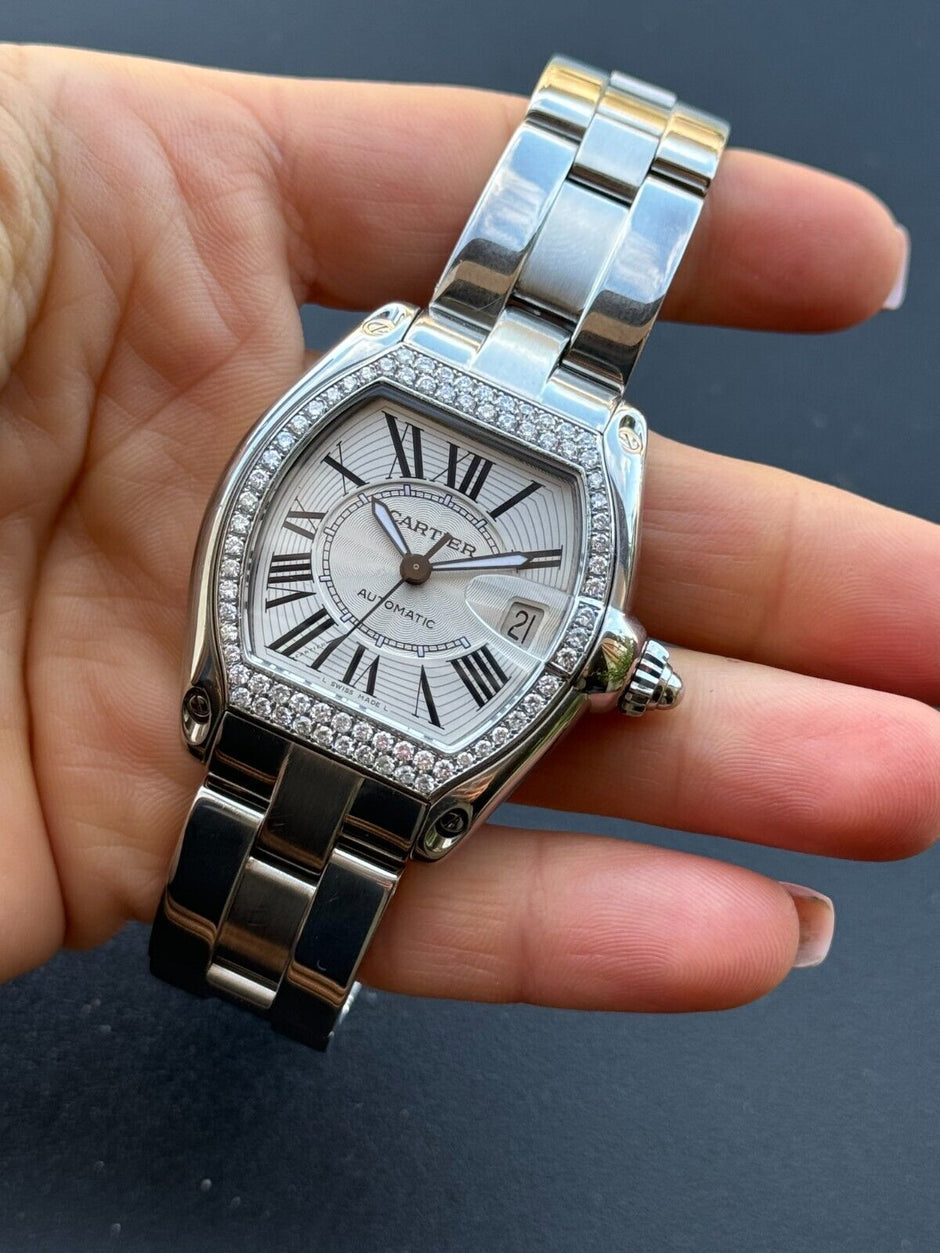 Cartier Roadster 2510 Diamond Bezel Automatic Steel