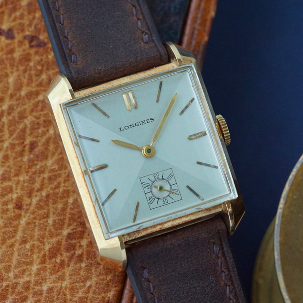 Longines 14k Yellow Gold Rectangular Dress Watch