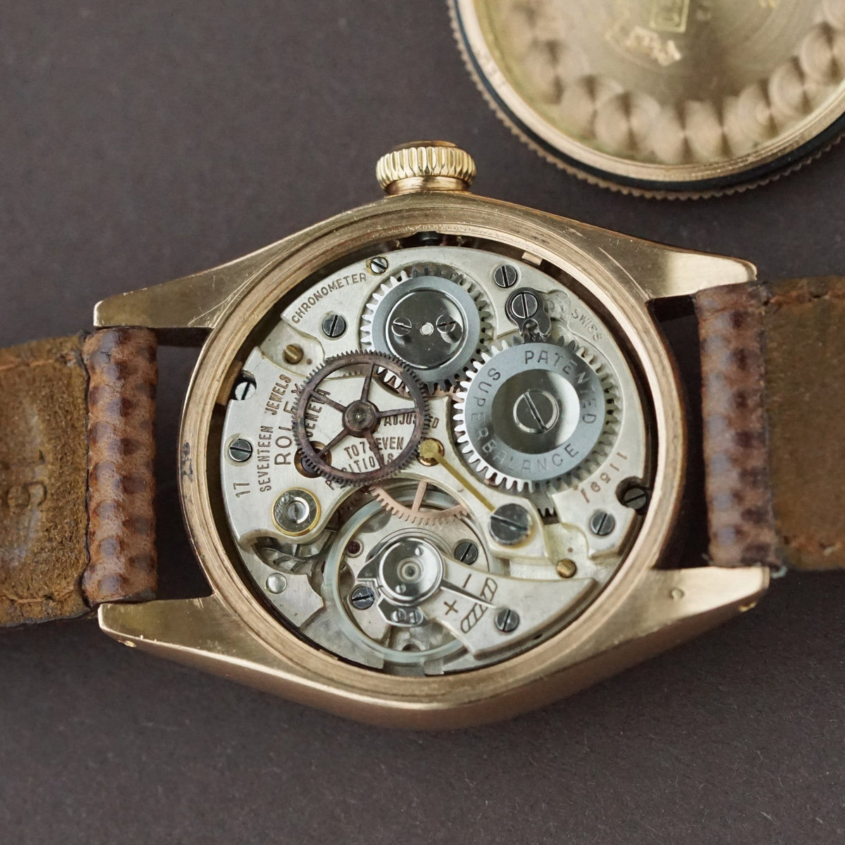 Vintage Rolex Oyster Speedking 2595 14K Rose Gold, c.1946