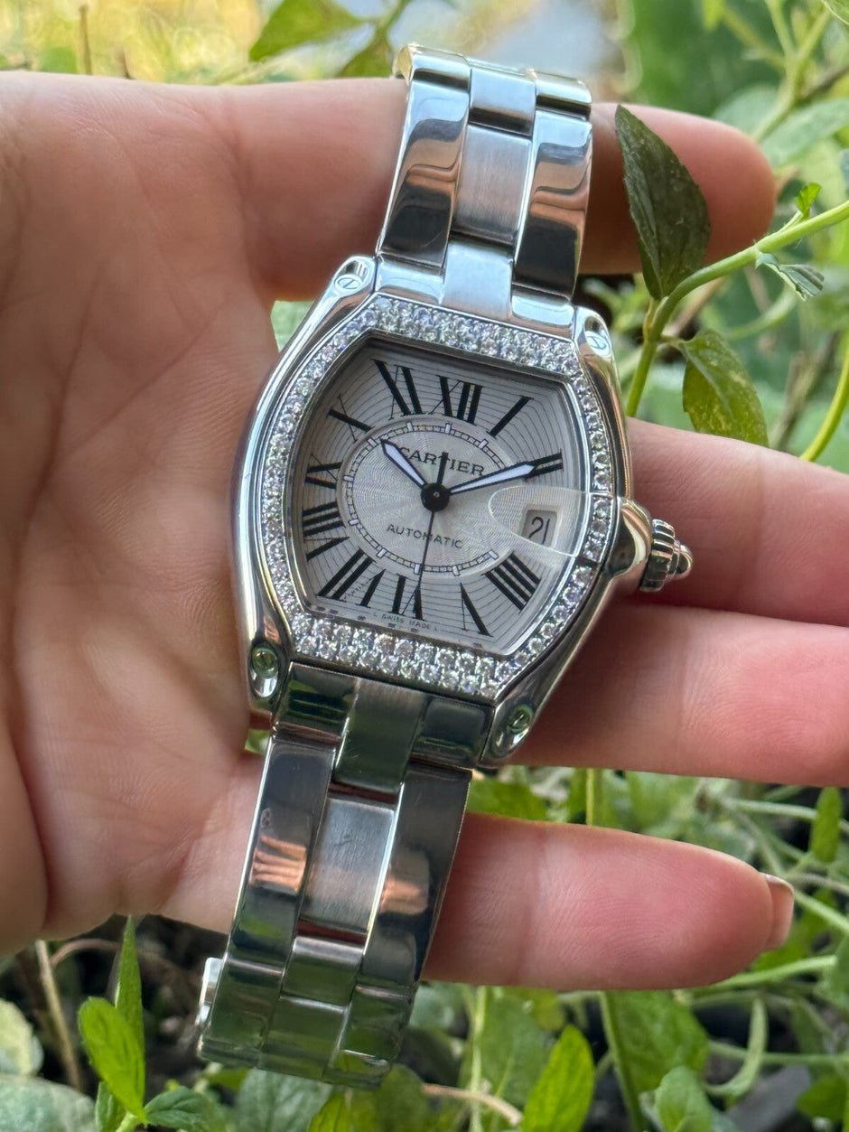 Cartier Roadster 2510 Diamond Bezel Automatic Steel
