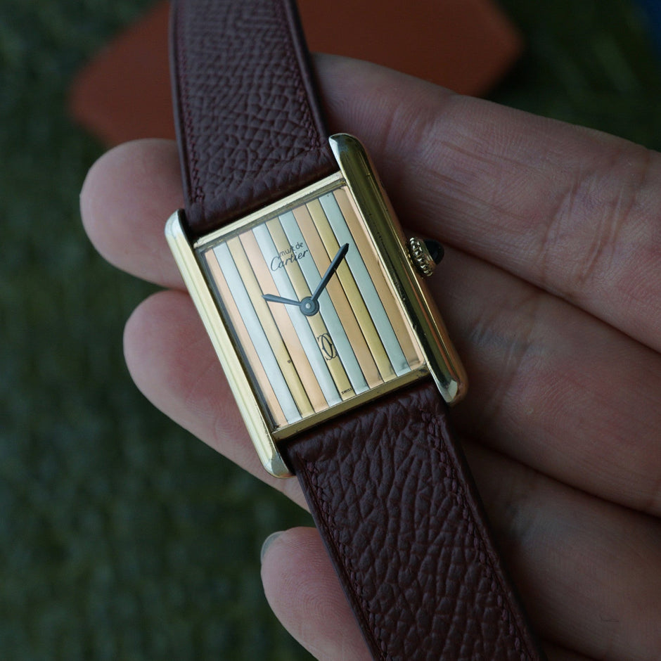 Must de Cartier Tank Tricolor Dial Vermeil Manual Wind, 1980s
