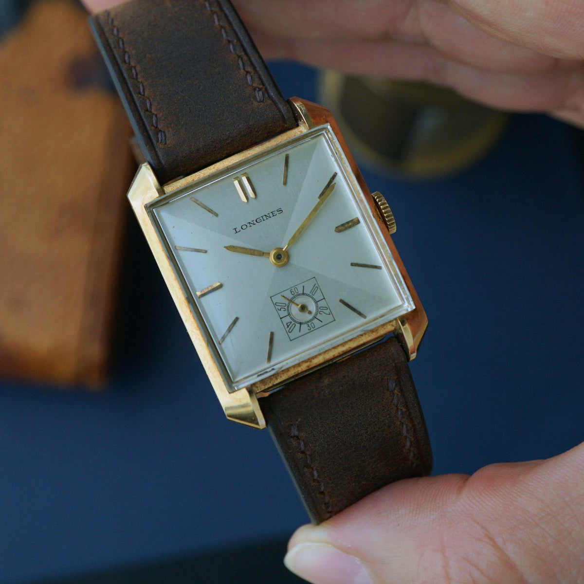 Vintage Longines 14K Gold Rectangular Dress Watch Cal. 22L, c.1945