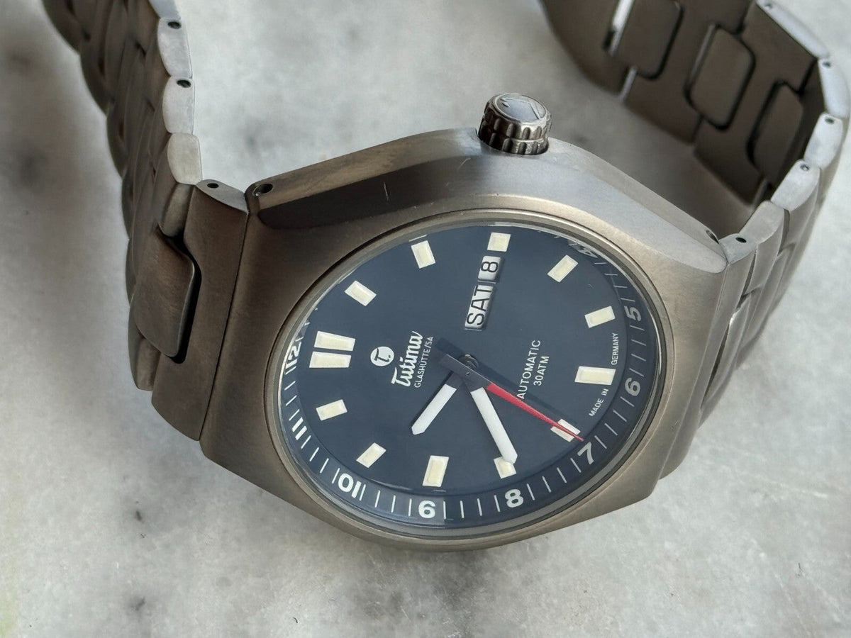 Tutima M2 Coastline 6150 Titanium Blue Dial Automatic Day-Date