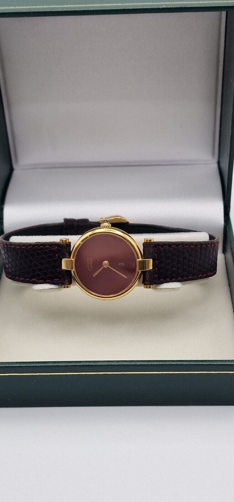 Must de Cartier Vermeil Ladies Watch, Burgundy Dial