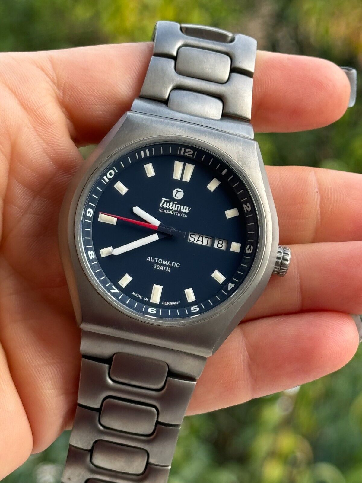Tutima M2 Coastline 6150 Titanium Blue Dial Automatic Day-Date