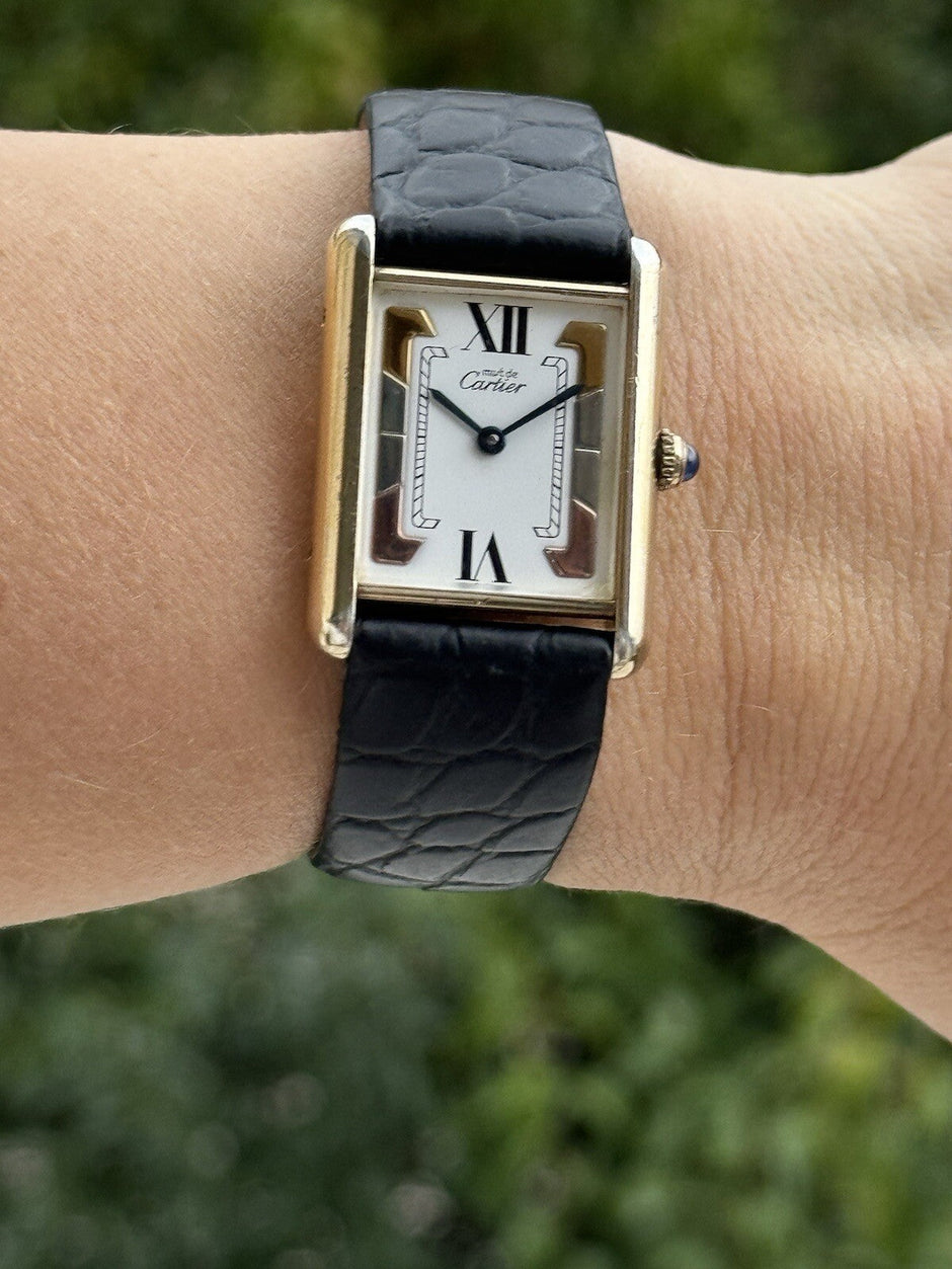 Must de Cartier Tank Vermeil Tri-Colour Quartz 23.5x30.5mm