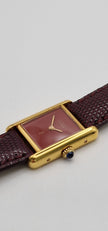Must de Cartier Tank Ladies Vermeil Red Dial Hand-Wound
