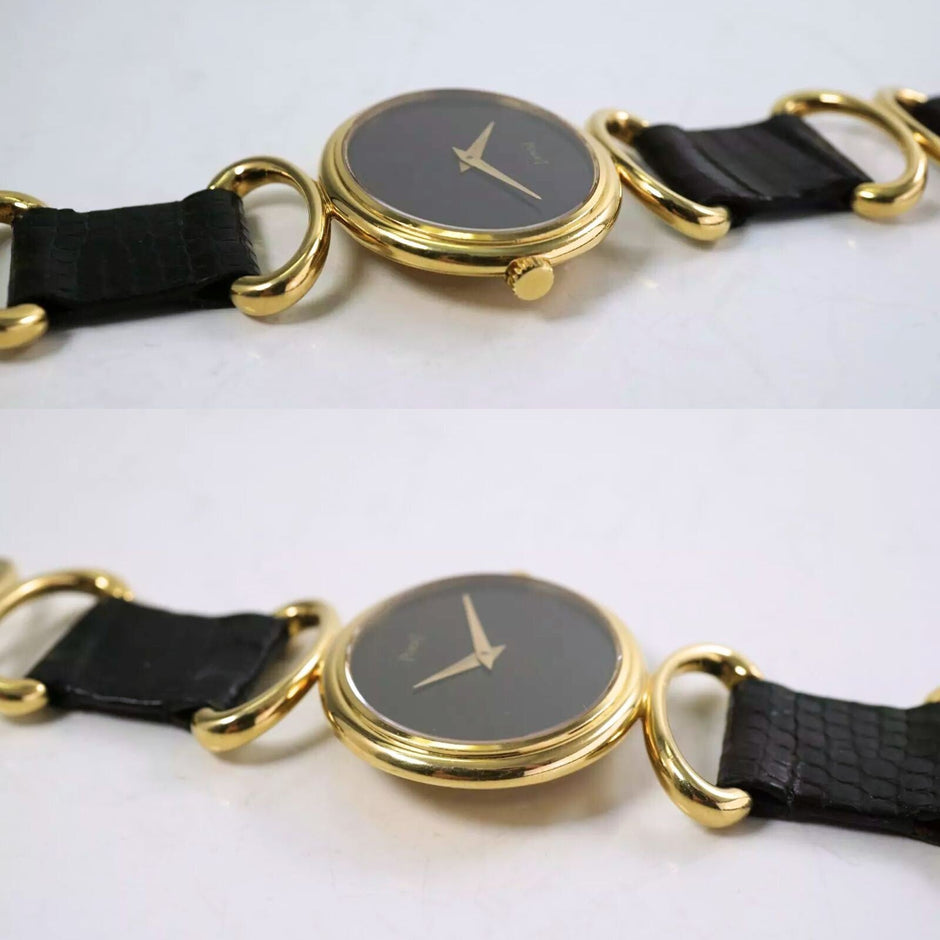 Vintage Piaget 9802 18K Yellow Gold Ladies Watch, 1980s