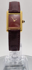 Must de Cartier Tank Ladies Vermeil Red Dial Hand-Wound