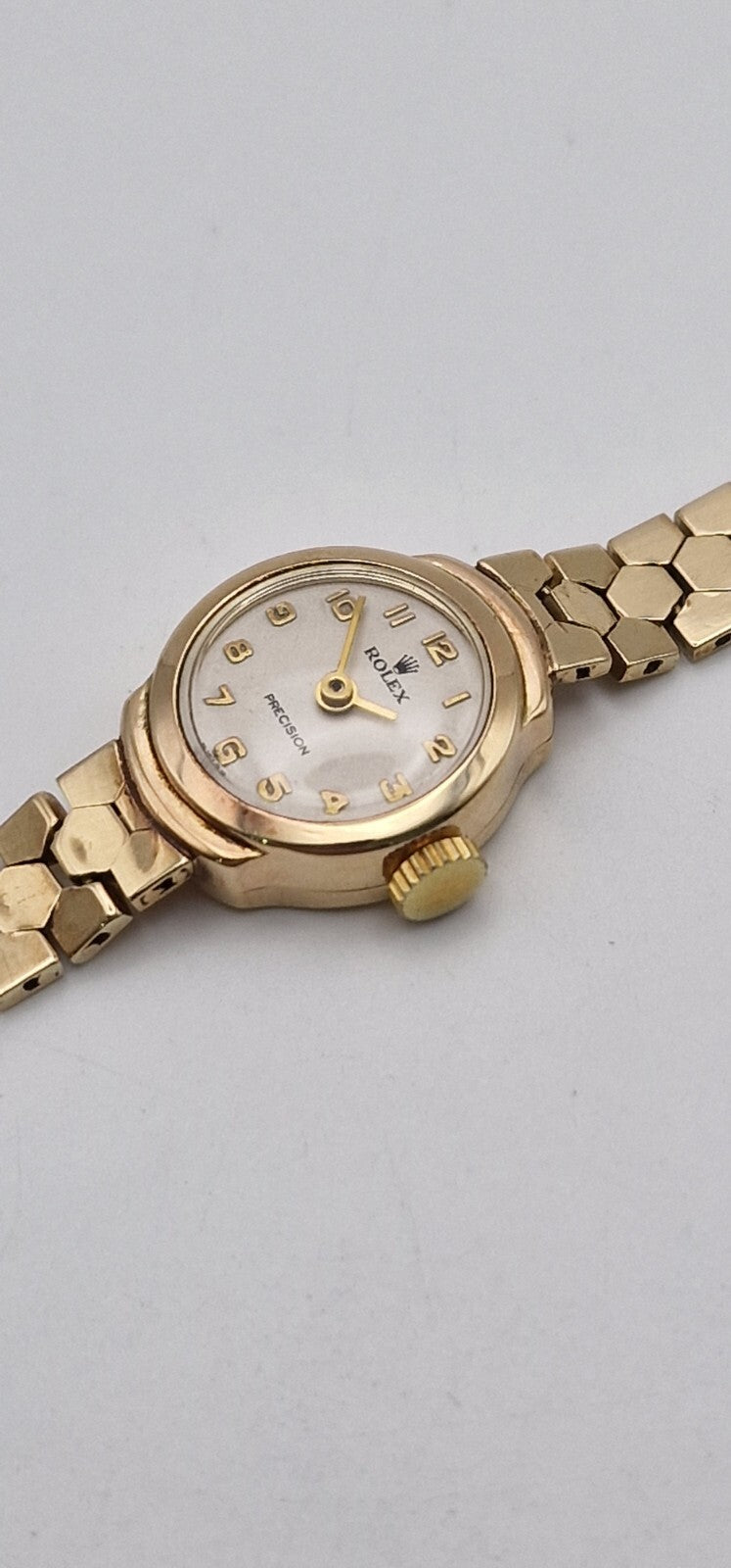Vintage Rolex Precision 9ct Gold Ladies Watch, 1950s