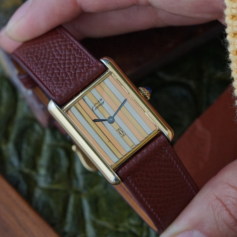 Must de Cartier Tank Tricolor Dial Vermeil Manual Wind, 1980s