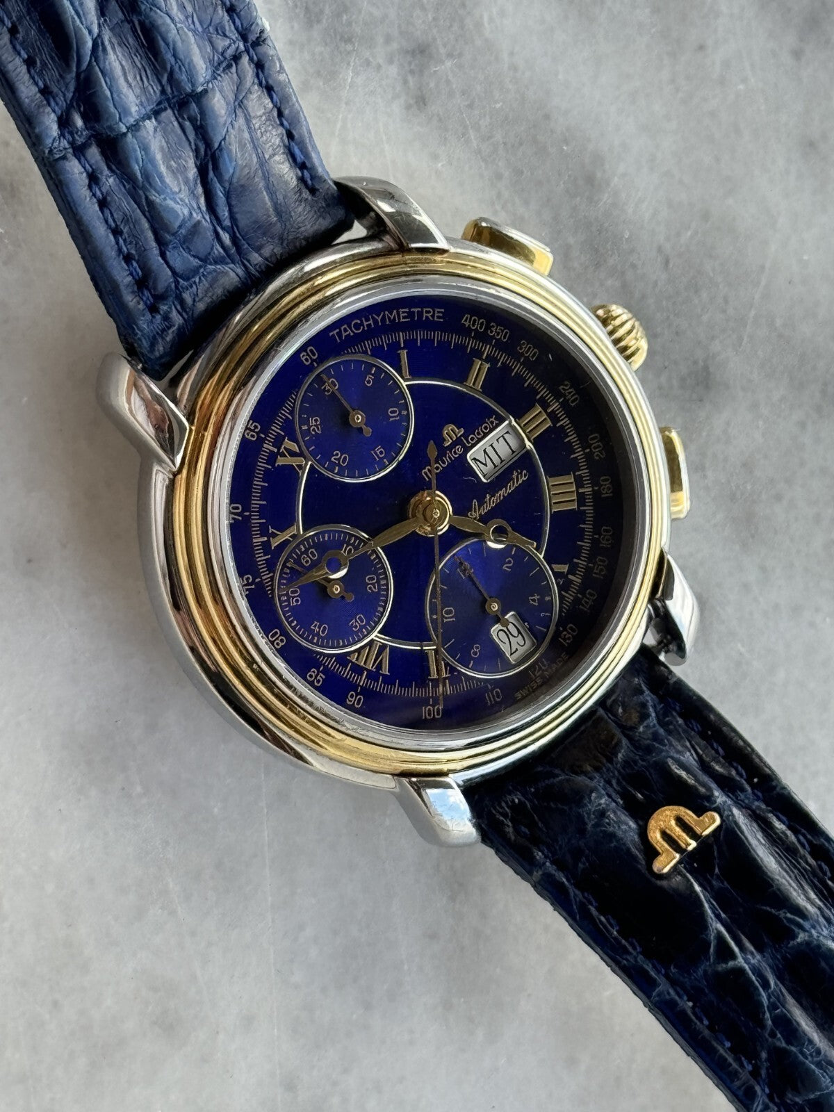 Maurice Lacroix Masterpiece Chronograph 67413 Blue Dial 38mm