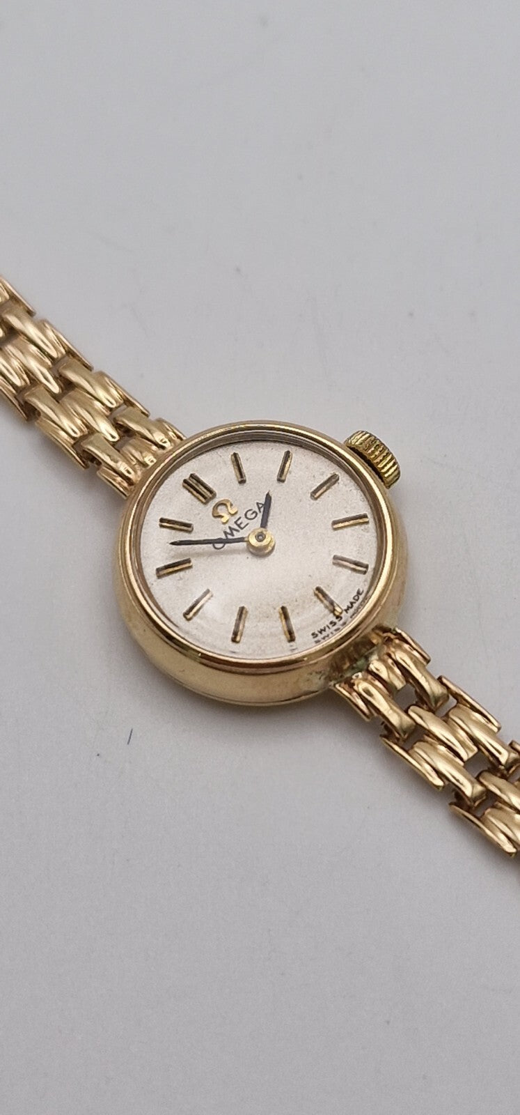 Vintage Omega 9ct Gold Ladies Watch on Gold Bracelet, 1967
