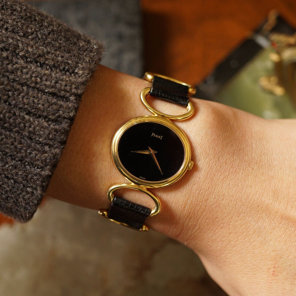 Vintage Piaget 9802 18K Yellow Gold Ladies Watch, 1980s