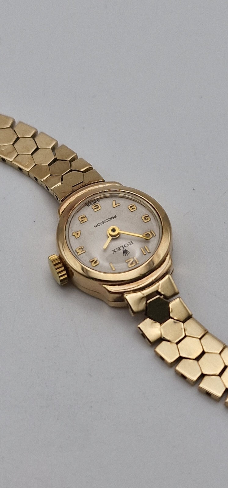Vintage Rolex Precision 9ct Gold Ladies Watch, 1950s