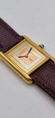 Must de Cartier Tank Mid-Size Vermeil Mechanical, Great Condition