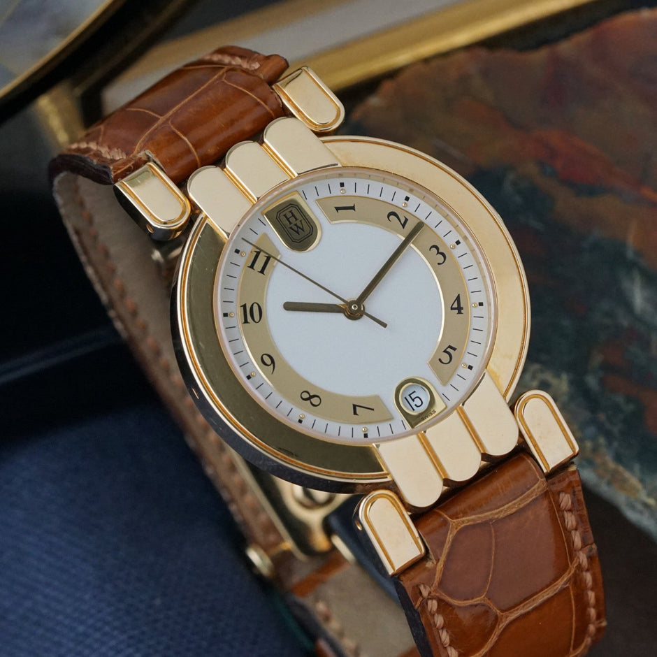 Harry Winston Premier 18K Yellow Gold Automatic Date 34mm
