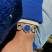 Vintage Chopard 18K White Gold Diamond Lapis Lazuli Watch 20mm